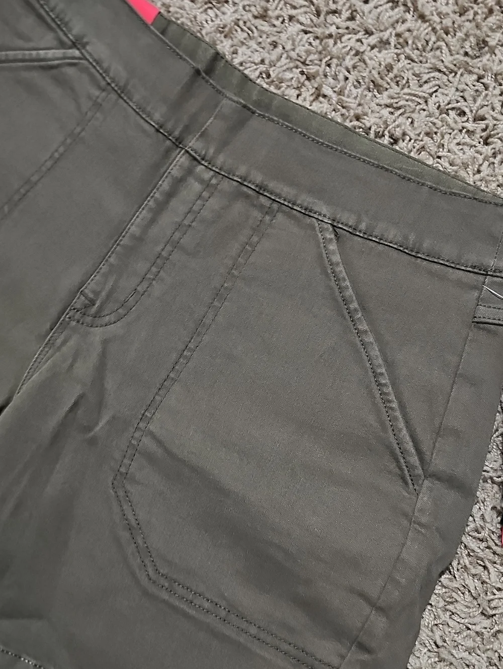 NWT Nautica Jeans Co. Shorts Olive Green Stretch Medium Twill Porkchop Utility